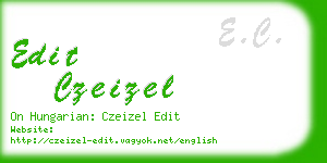 edit czeizel business card